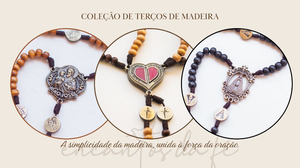 Coleção de Terços de Madeira